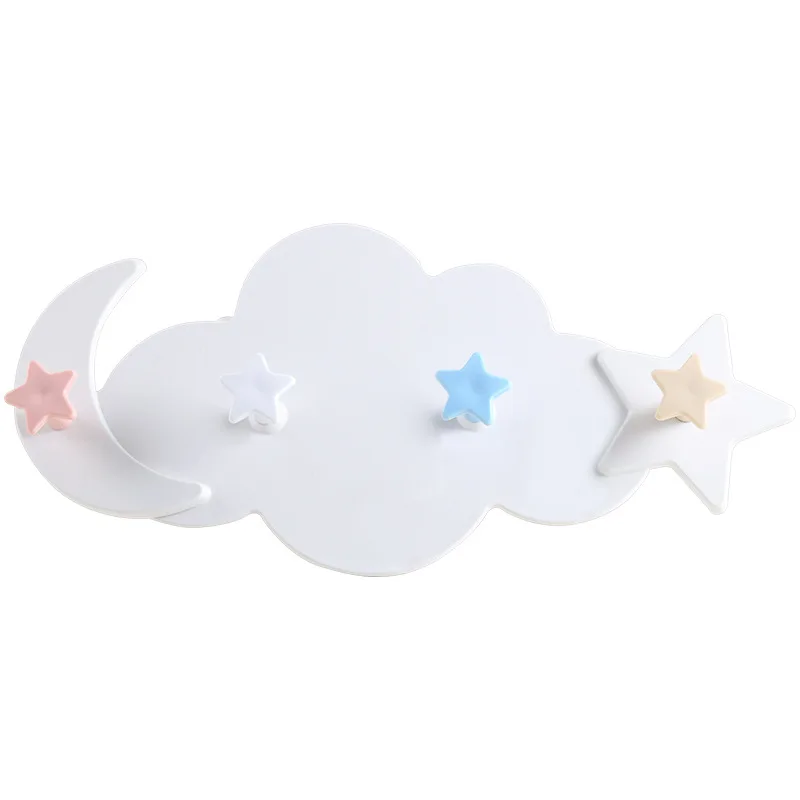 Настенная вешалка для одежды с 4 крючками подвесная полка хранения вещей