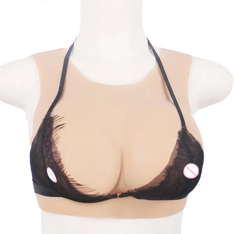 Round Collar Neck Fake Artificial E F G CUP Boobs Realistic Silicone Breast Forms Crossdresser Shemale Transgender Drag Queen 18
