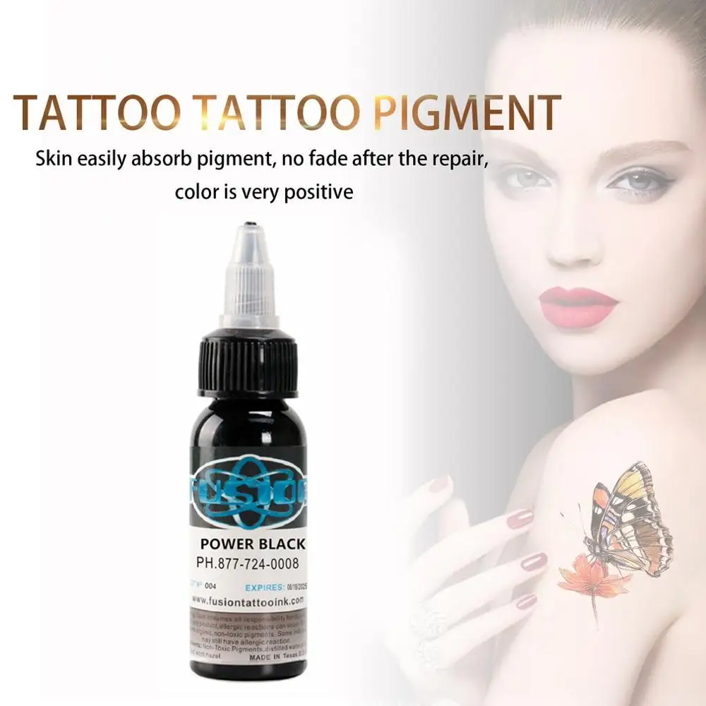 

High Quality Professional Fusion Tattoo Inks Black Pigment Tattoo Artist Ink (30ML,60ML,120ML)