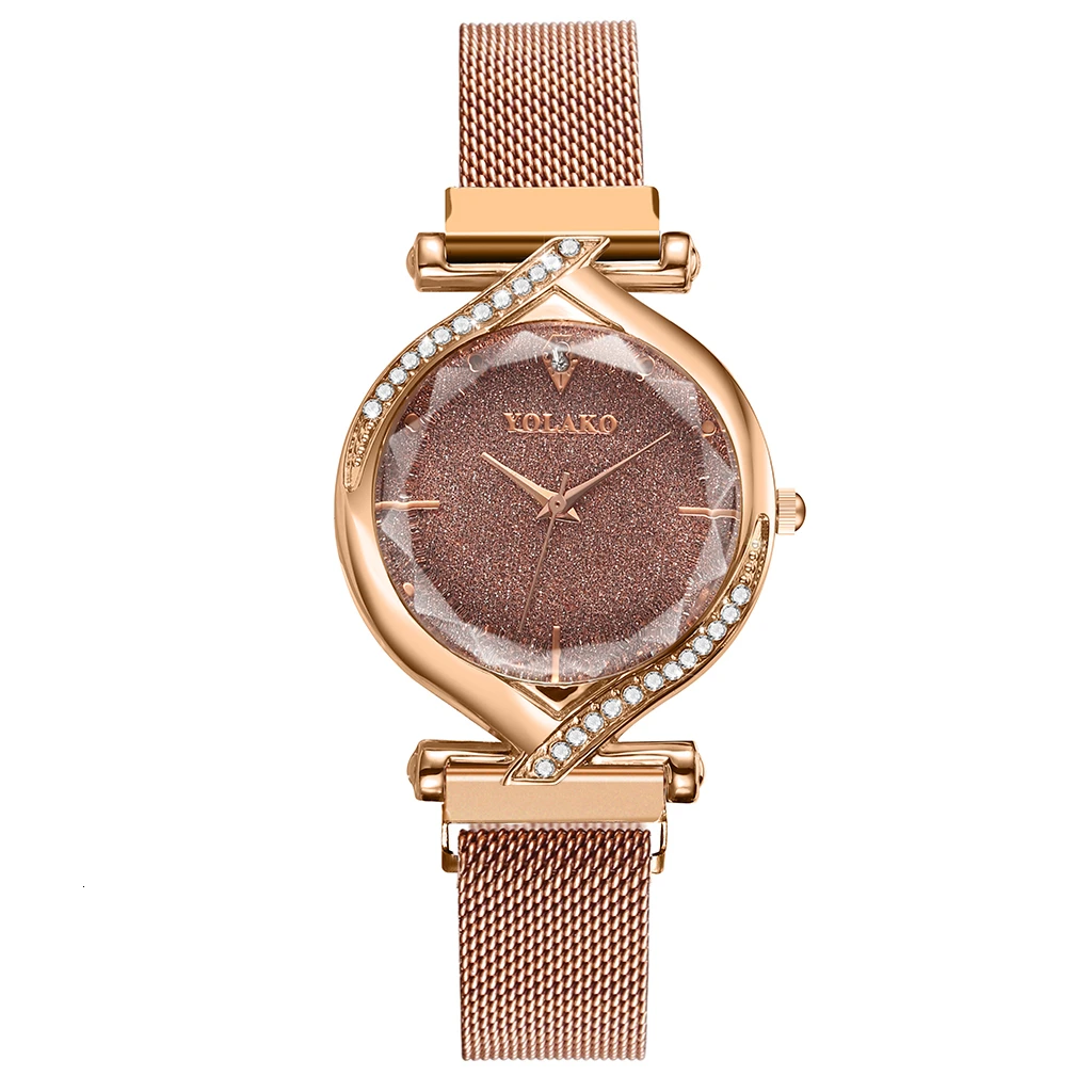 Часы женские кварцевые с овальным циферблатом на магнитной застежке | Наручные