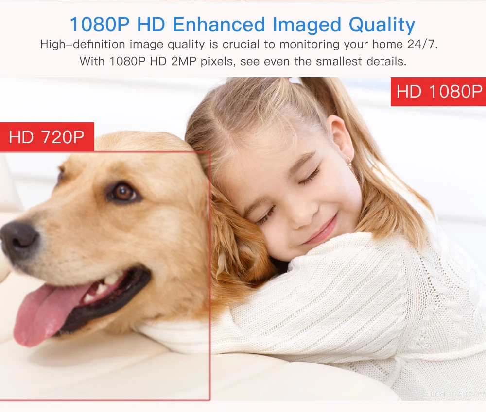 Pripaso Беспроводная видеоняня Wifi IP умная камера 1080P облачная хранения домашняя