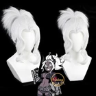 Судная игра, коса хеллтакера, белая, термостойкие синтетические волосы для косплея, хэллоуивечерние бесплатная шапочка для парика
