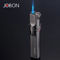 jobon stripe gas torch lighter jet windproof metal lighter stripe flint lighter 1300 c butane cigar cigarette accessories
