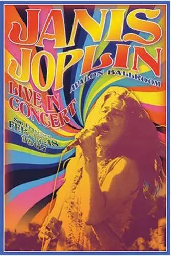 JANIS JOPLIN - LIVE IN CONCERT классический рок Шелковый постер декоративная стена краска
