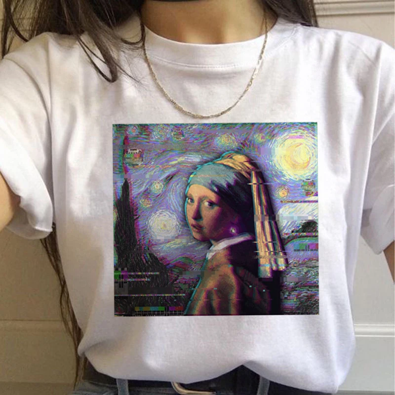 7533 Vaporwave эстетическое 90s модные футболки для женщин Harajuku Ullzang футболки Графический Забавный мультфильм футболка Топ-безрукавка в уличном стиле женский - Цвет: 7533