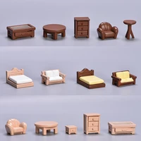 112 dollhouse kitchen living room drinking fountains dollhouse miniature toy sofa bed cat desk furniture doll pretend play toys