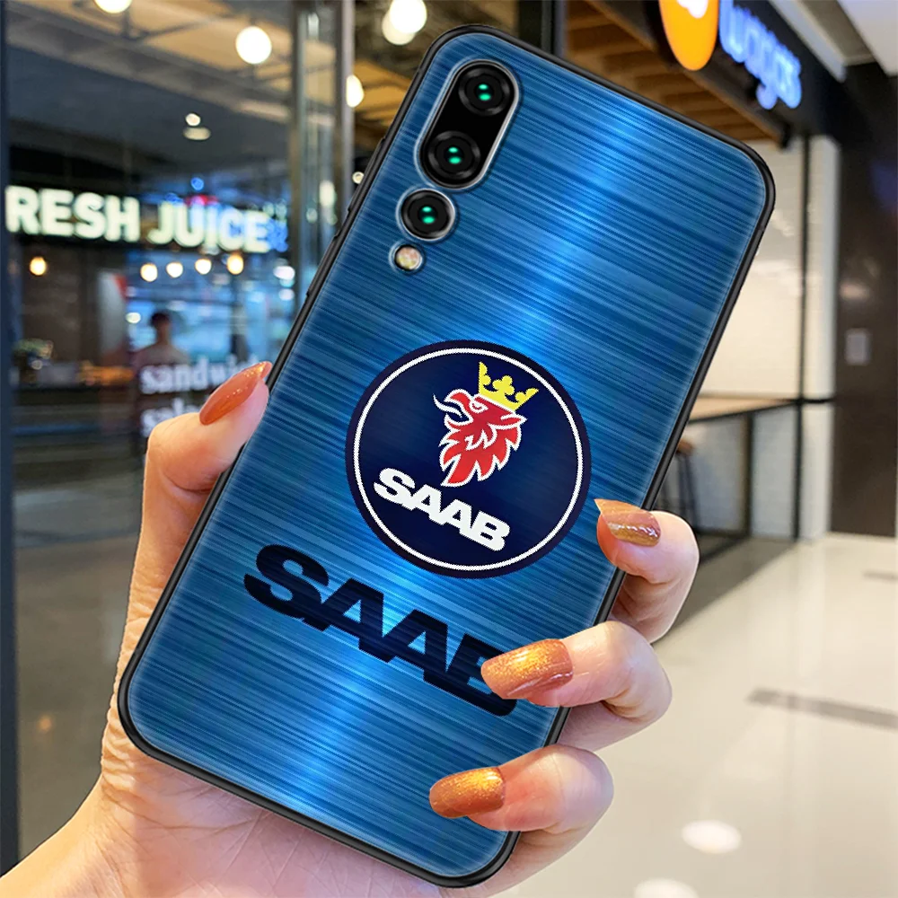 

saab truck logo scaniaes Phone case For Huawei P Mate P10 P20 P30 P40 10 20 Smart Z Pro Lite 2019 black 3D shell trend coque art