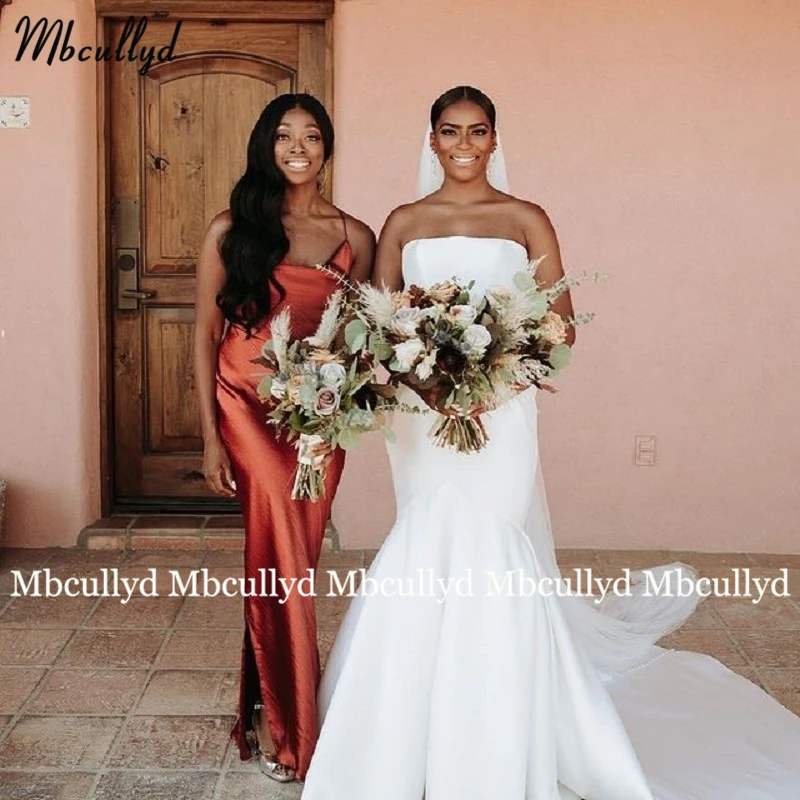 

Атлас Русалка свадебное платье Длинные невесты платья для женщин в африканском стиле с винтажными пуговицами на спине женские пикантные свадебные туфли с низким вырезом на спине и поезд размера плюс