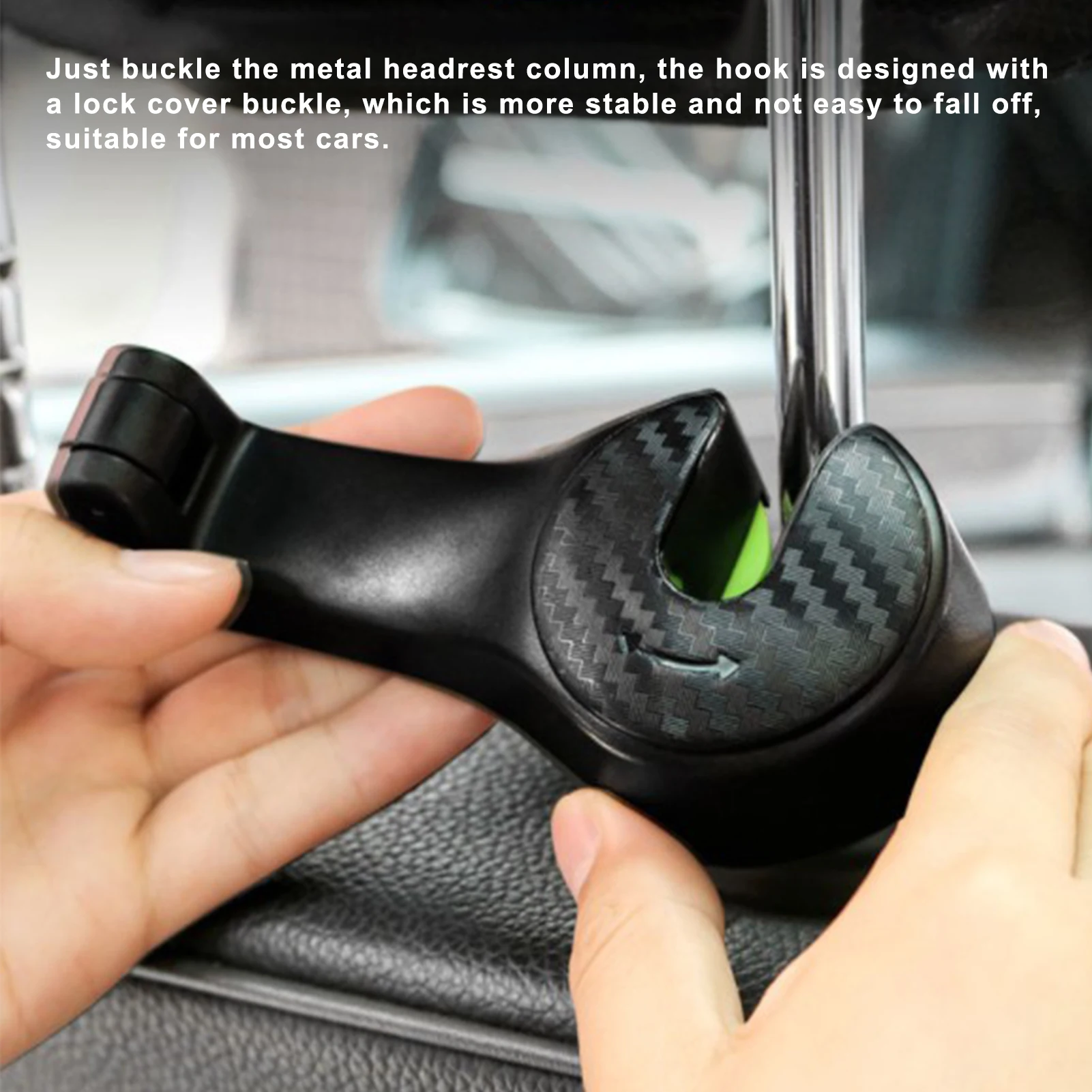 

Car Headrest Hook Phone Holder Seat Back Hanger Hook Portable 2 In 1 Multifunction Rear Seat Clips Hook Car Seat Accessories