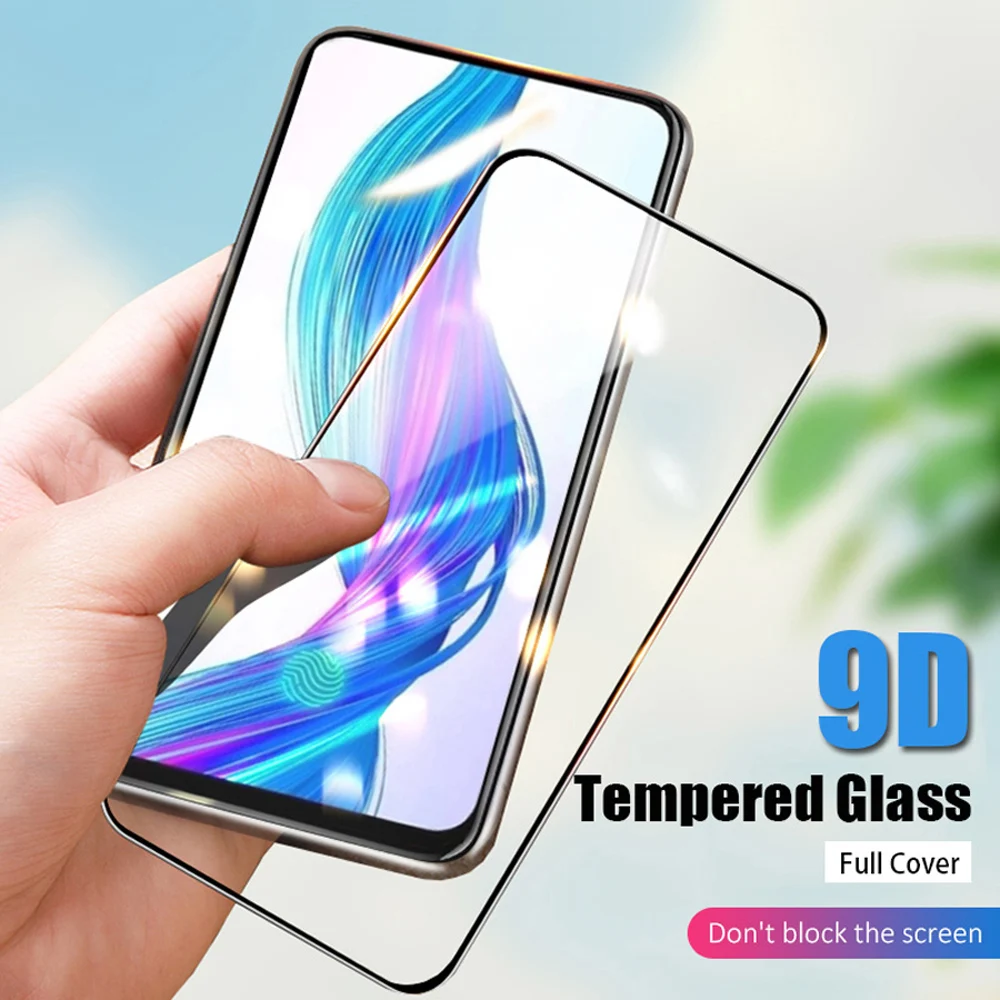 Стекло с полным покрытием 9d для Realme C3 C2 C11 C15 C17 Защитная пленка экрана X2 X3 X7 pro xt Q2 v3