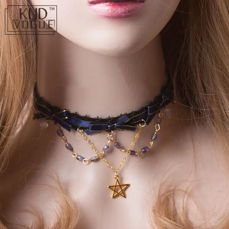 Ожерелье в стиле &quotЛолита&quot милое кружевное короткое ожерелье принцессы с