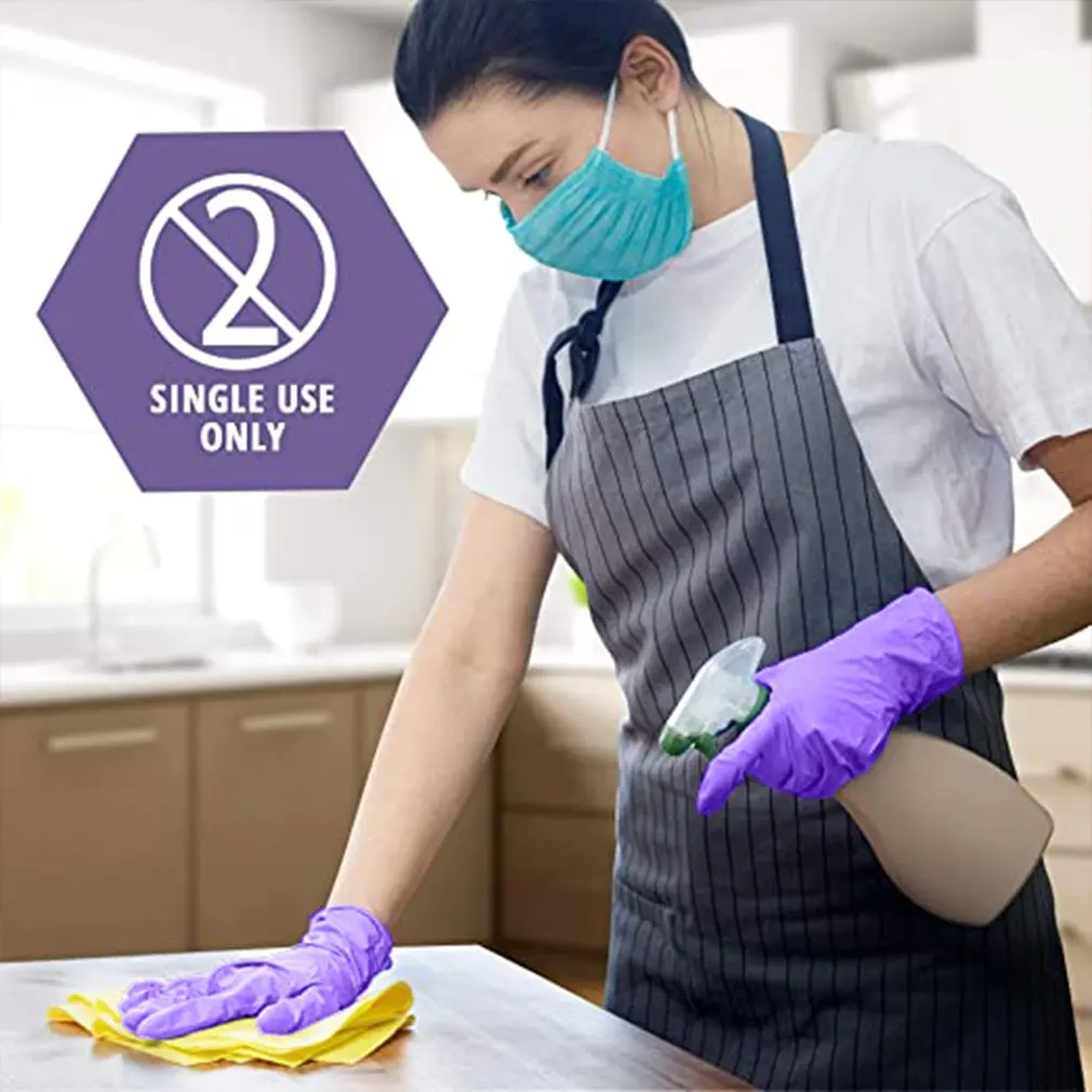 

100pcs Disposable Latex Rubber Gloves Household Cleaning Experiment Catering Anti-Static Glove Universal Left And Right Hand