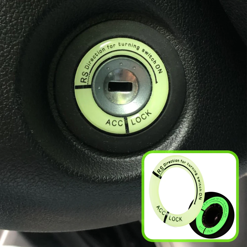 Luminous Car Ignition Key Ring Sticker 4D Switch Cover For audi a3 8v 8p a4 A5 A6 A7 Q2 q3 Q5 Q7 b6 b7 b8 c6 c7 Avant | Автомобили и