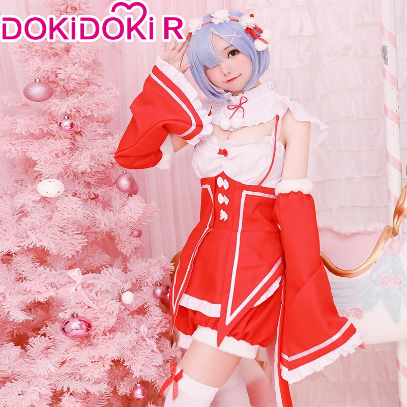 DokiDoki аниме Re Life In A другой мир от Zero Rem косплей костюм женщина Рождественский