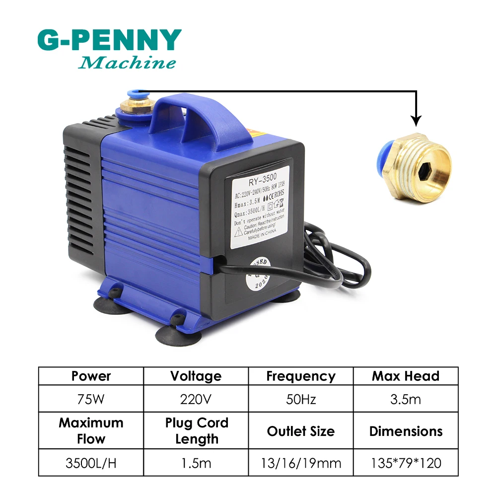 Водяной насос 75 Вт 220 В с бесщеточным двигателем максимальной головкой 3 2 м