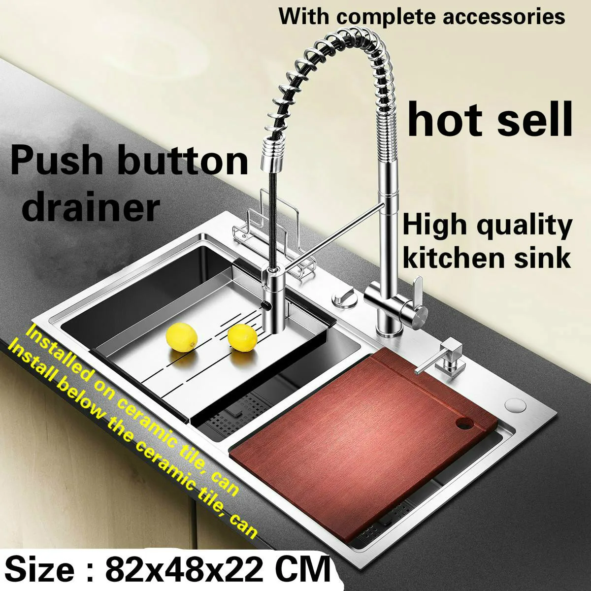 Tangwu Делюкс кухонная раковина ручной двойной паз большой 4 мм толстый пищевой 304 из