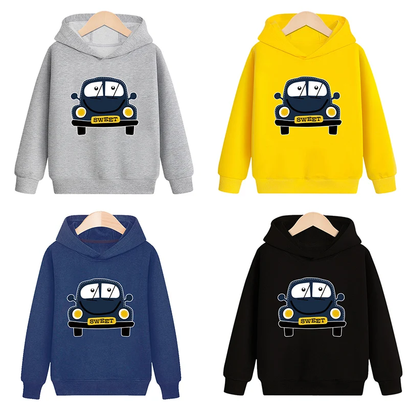 

Baby Boys Girls Sweatshirts Winter Spring Autumn Child Hoodies Sweater Kids T-shirt Clothes New Arrival Print Car New 2021