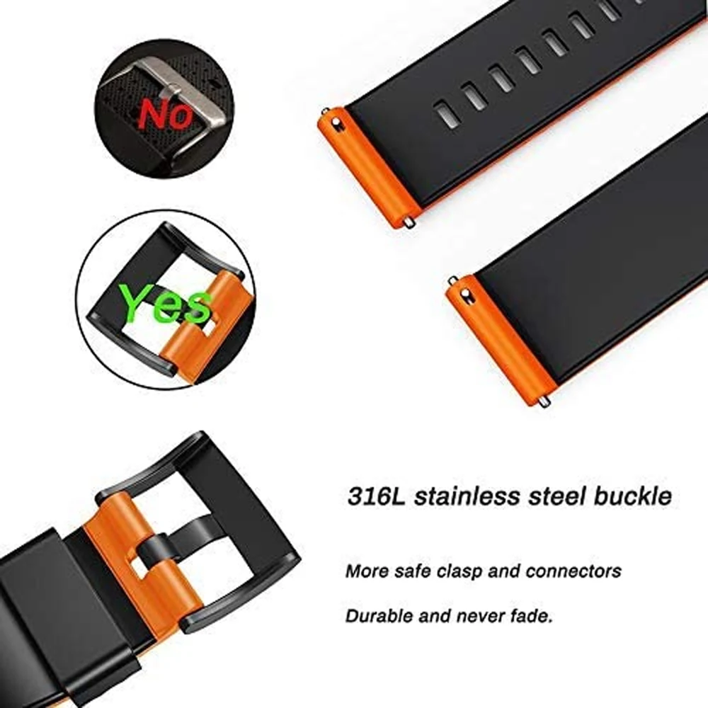 ANBEST For Suunto 7/Suunto 9 Replacement Wristband Soft Silicone Sports Watch Strap For Suunto 9 Baro/9 Spartan/9 GPS Watch Band