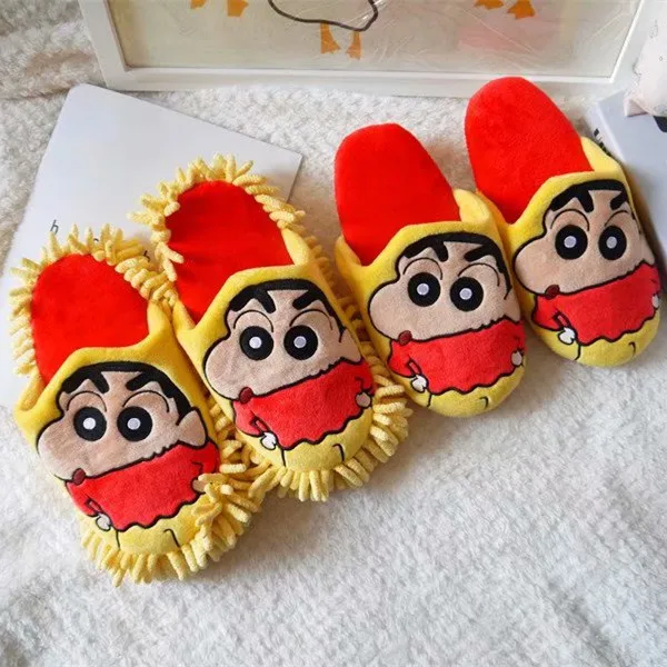 Мультфильм Crayon Shin chan зимние домашние игрушечные тапочки Мягкая кукла обувь