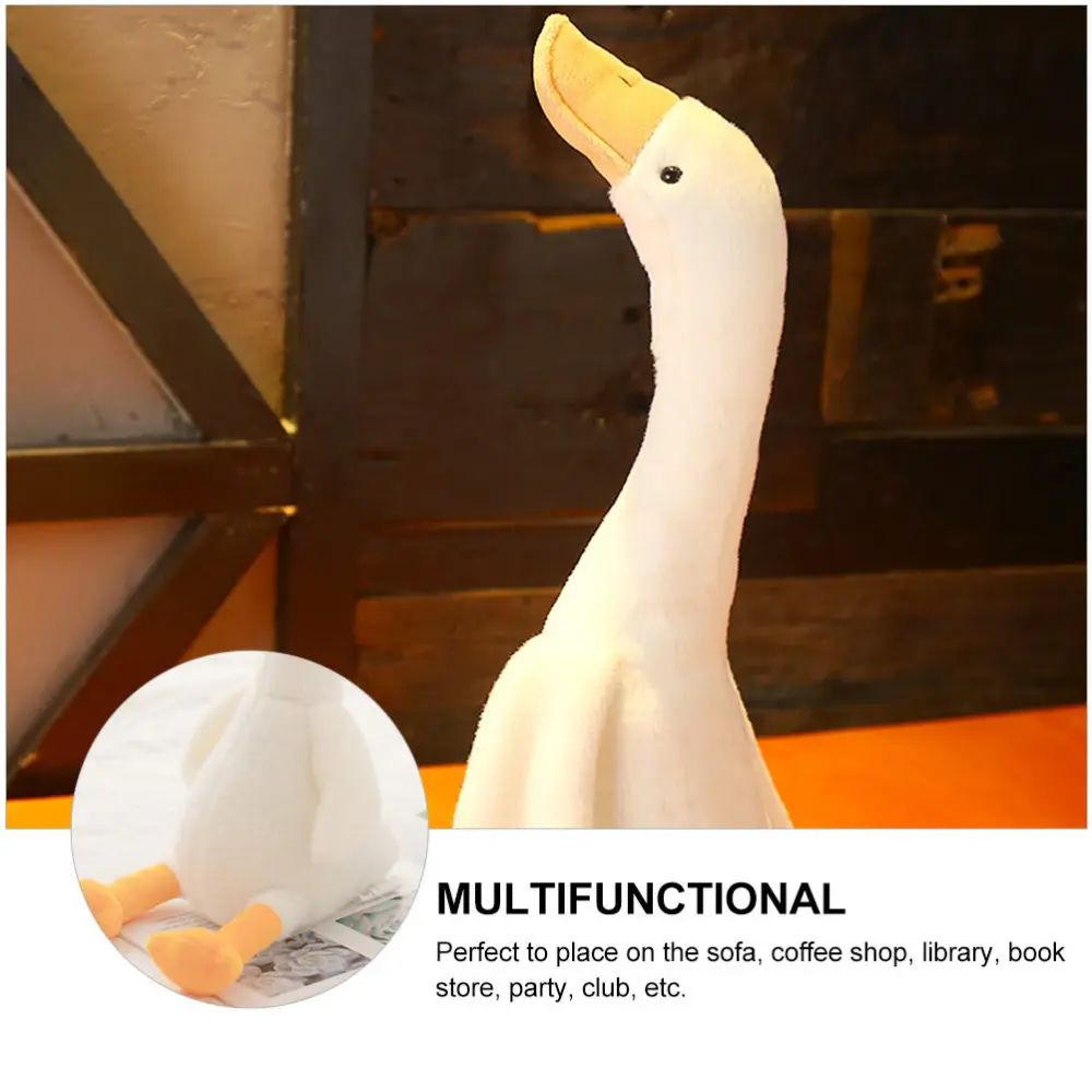 

1Pc Goose Plush Doll Creative Adorable Doll Children Home Plaything White