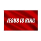90x150 см Флаг Иисуса короля 3x5 футов белые красные христианские флаги