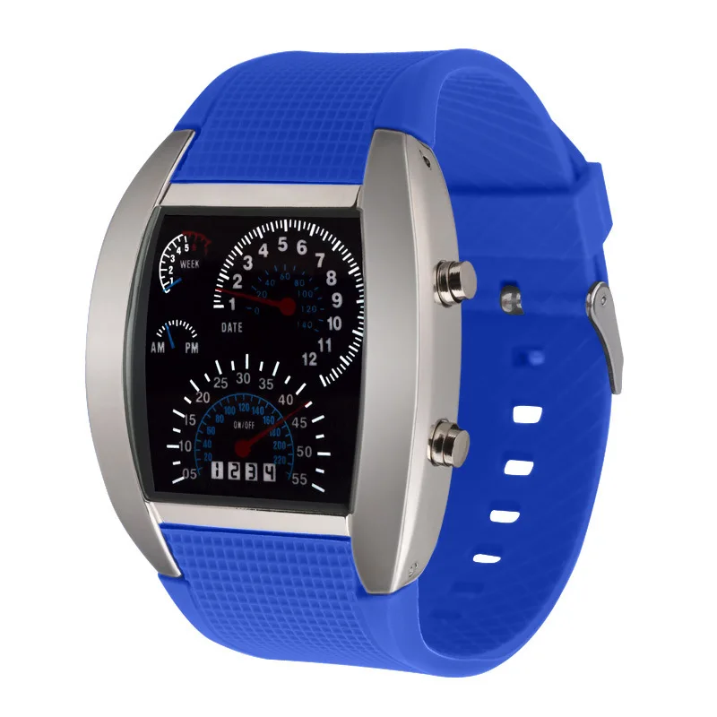 Men's Aviation LED Electronic Watch Sector Dashboard Sports | Наручные часы
