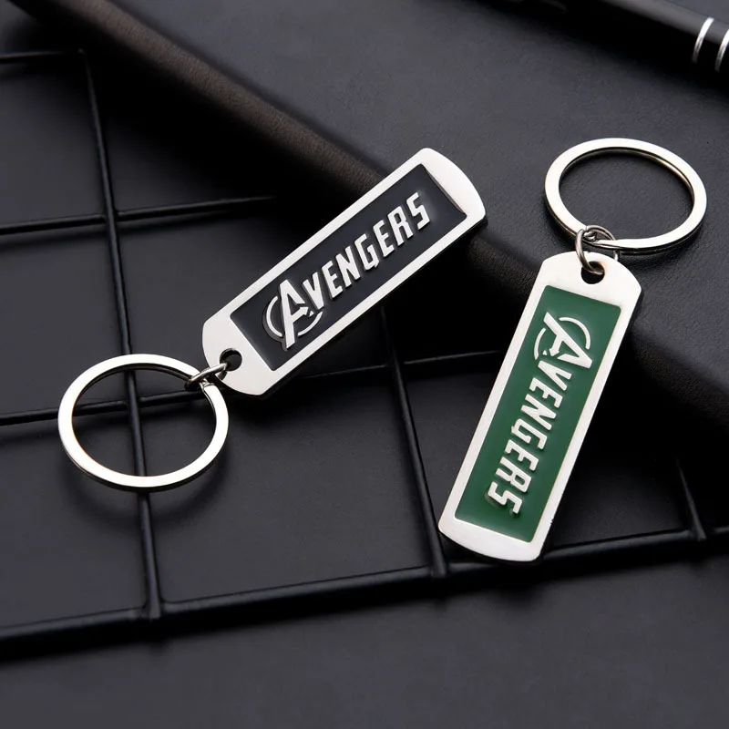 Брелки с логотипом Мстителей 4 цвета металлические брелки для автомобиля marvel