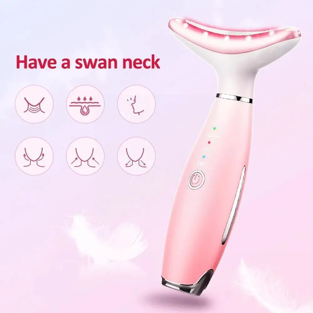 

1pcs Hot Compression Beauty Neck Device Color Light Neck Device Reduction Instrument Skin Care Import Neck Lifting Wrinkle O5S8
