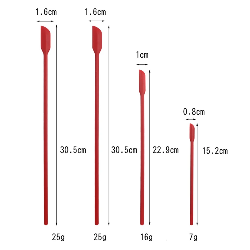 Набор силиконовых скребков для крема и торта 4 шт.|Принадлежности выпечки| |