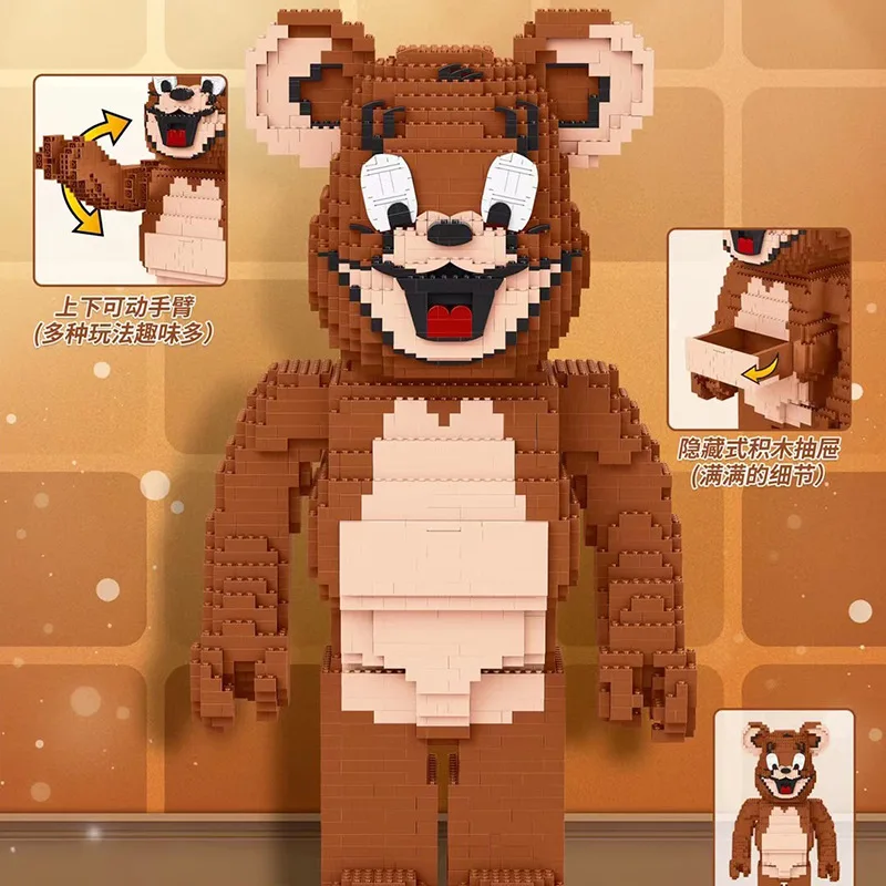 Модель Джерри-мыши Том кот MOC Классическая анимационная мультяшная серия