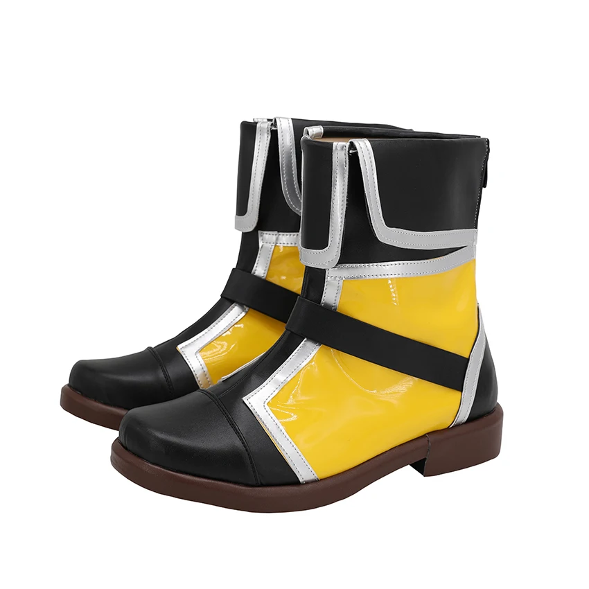 

Kingdom Hearts Cosplay Shoes Sora Low heel Short boots Zipper Leather Anime Shoes