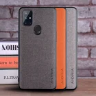 Чехол для OnePlus Nord N10 5G coque, роскошный текстильный кожаный чехол из мягкого ТПУ Жесткий чехол для телефона Oneplus Nord N10, чехол