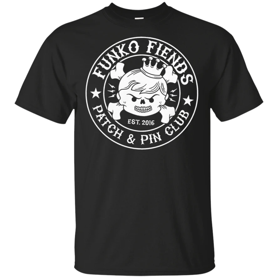 Патч и булавка клуб с Funko Friends футболка черно темно синий для мужчин женщин топы