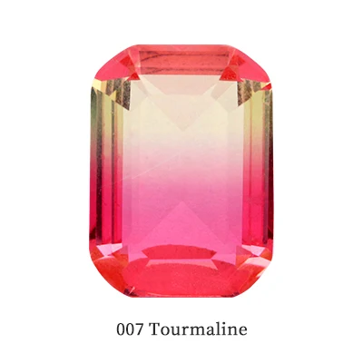 007 Tourmaline Октагон Турмалин цветной горный хрусталь кристалл K9 стекло для изготовления ювелирных изделий точечный кристалл для рукоделия клей на одежду одежды - Цвет: 007 Tourmaline