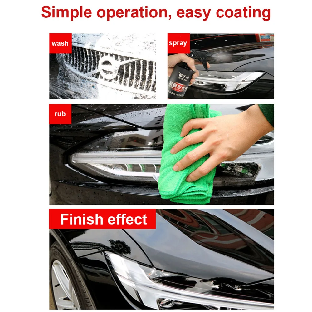 500Ml Car Repellent Ceramic Coating Nano Glass Plated Crystal Liquid Hydrophobic Waterproof Agent Paint Carehigh Gloss | Автомобили и