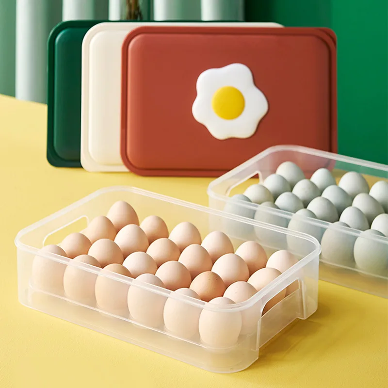 Коробка для хранения яиц с крышкой пластиковая коробка ящик холодильника лоток