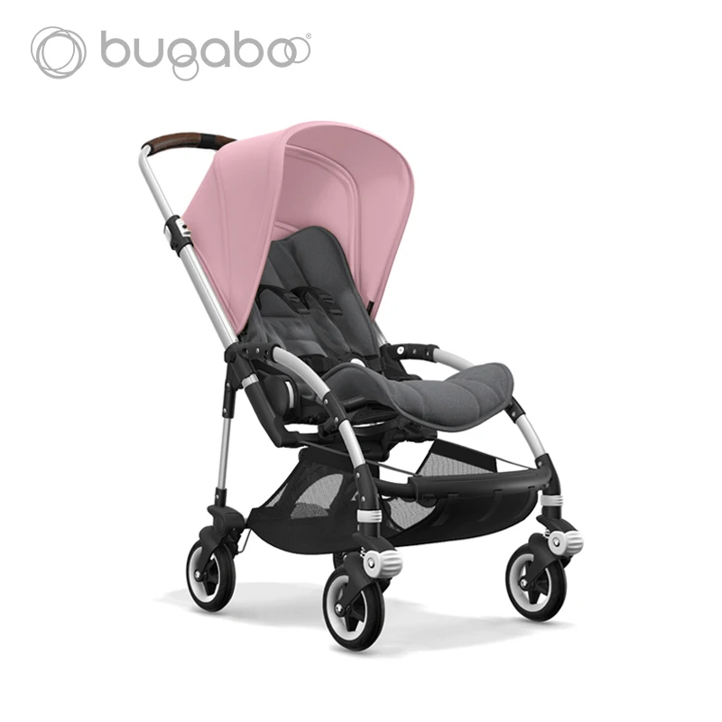 Коляска легкая двусторонняя складная с серебристой рамой 3 в 1|Четырехколесная