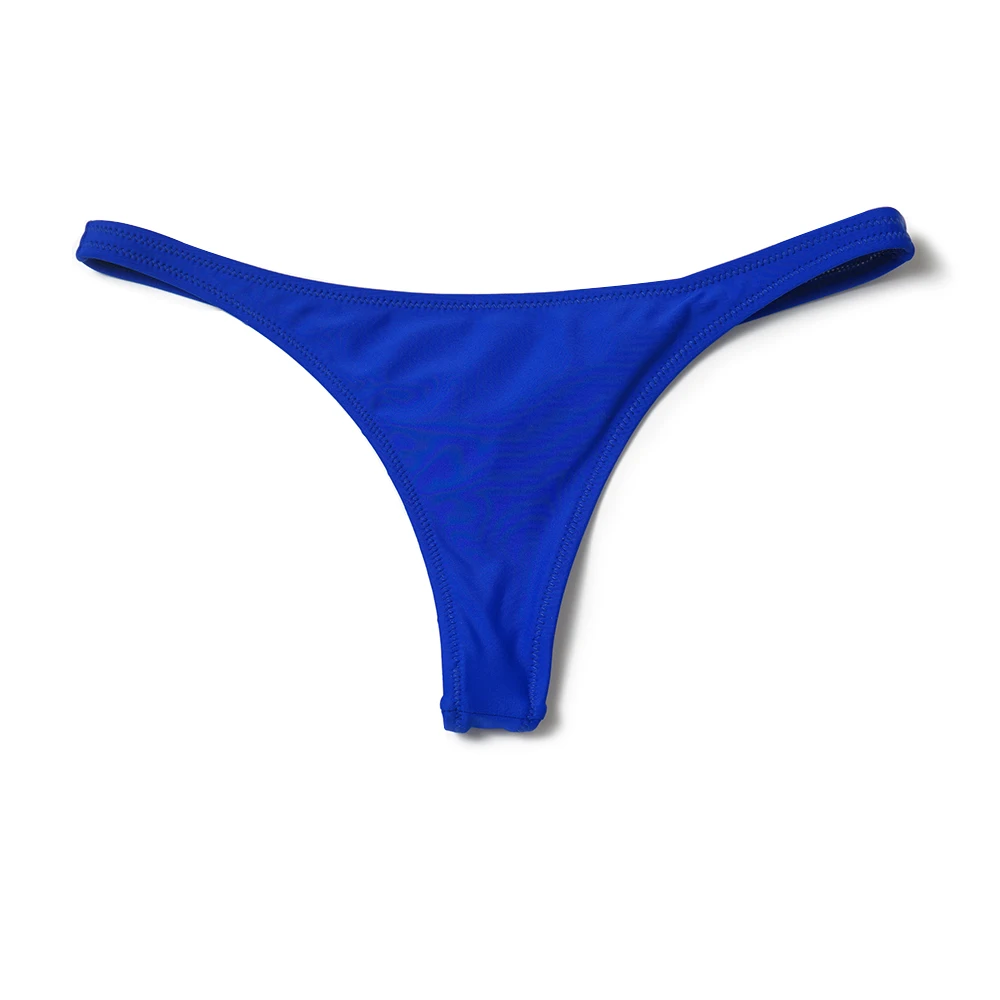 Королевский синий бикини стринги для женщин с Т-образным ремешком пляжная одежда