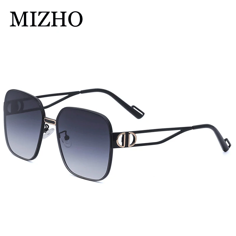 

MIZHO Oversized Sunglasses Mens Luxury Brand Designer Shades Big Metal Frame Square UV400 Eye Glasses Womens 2022