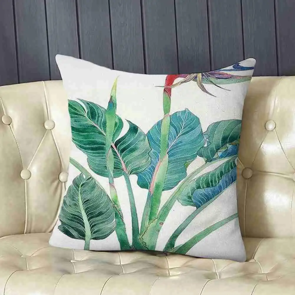 Тропический лист с цифровой печатью наволочка зеленая искусственная подушка для