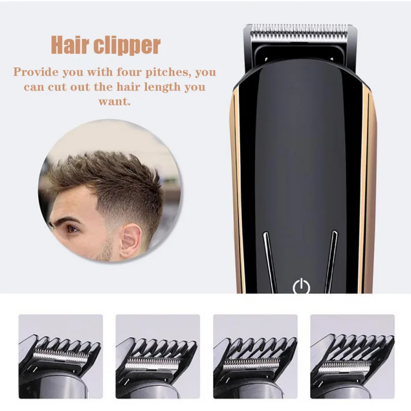 Профессиональный цифровой триммер для волос KEMEI 8 в 1 перезаряжаемая