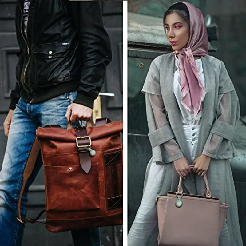 

TPST PU Leather Case for AirTag FinderAnti-Scratch Protective Skin Cover with Keychain Compatible for AirTags 2021