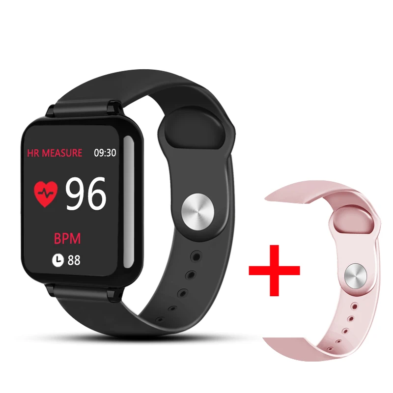b add 1 pink strap B57 Смарт часы IP67 водонепроницаемый спортивная модель трекер Smartwatch монитор сердечного ритма функции кровяного давления для женщин мужчин детей - Цвет: b add 1 pink strap