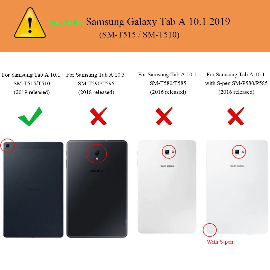 Кожаный чехол с Bluetooth клавиатурой для Samsung Galaxy Tab A 2019 SM T510 T515 планшета 10 1 2019|Чехлы