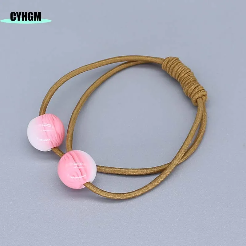 G016-zong-pink Эластичные резинки для волос для девочек кавайные резинки для волос украшения желе бант satynowa gumka cheveux femme аксессуары для волос бренд G016 - Цвет: G016-zong-pink