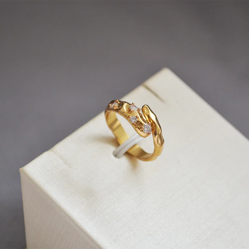 Циркониевое блестящее Золотое Латунное покрытие настоящее золото ручной