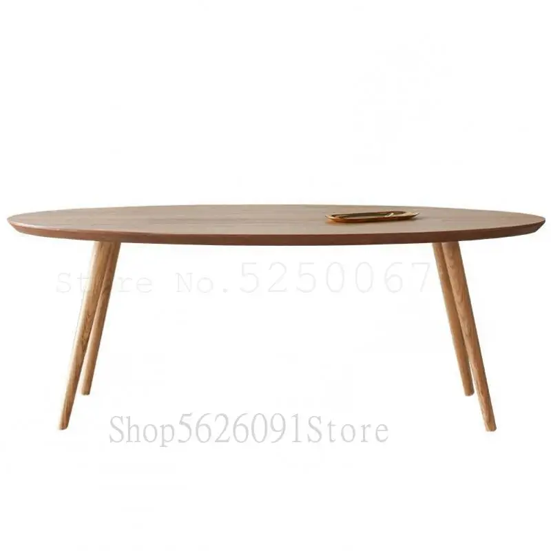 Маленький круглый чайный столик из массива дерева в Северном Европейском стиле