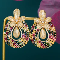 missvikki high quality 2pcs big waterdrop pendant earrings necklace jewelry set noble luxury super bridal wedding accessories