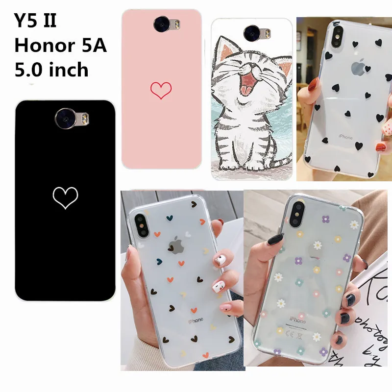 Для Huawei Y5II чехол силиконовый накладка из мягкого ТПУ для Y5 II Y6 компактный Y 5ii / 5 CUN