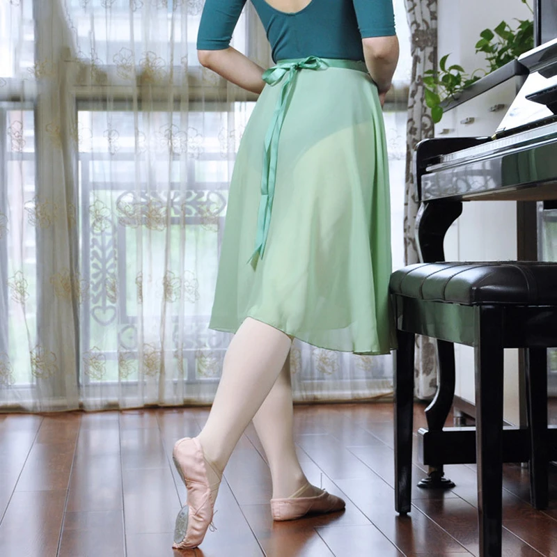 Мягкие балетные юбки для женщин одежда балерины зеленого цвета профессиональная